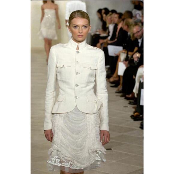 Ralph Lauren Collection Purple Label Runway Ruched Skirt Ruffle Chiffon 6 S 2007 - Picture 5 of 15